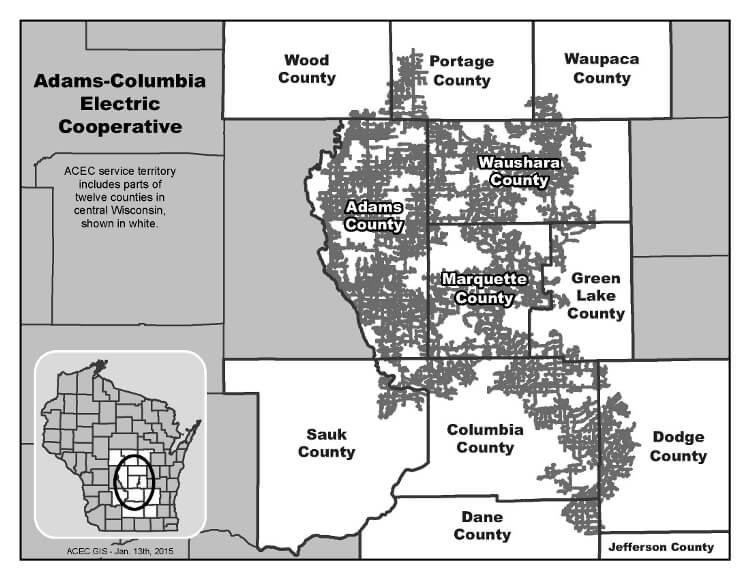 Adams Rural Electric Outage Map